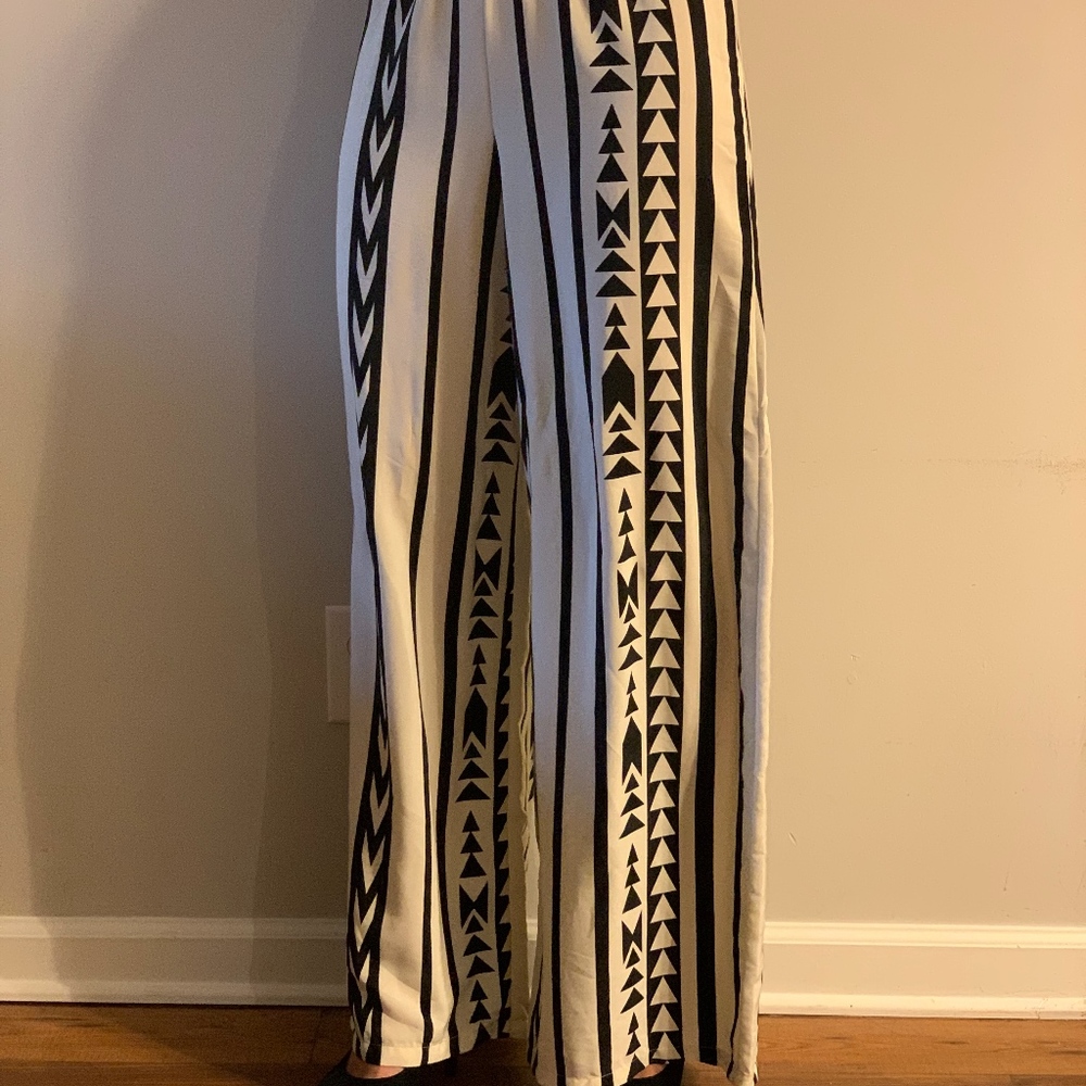 Black and White Patterned Pants